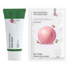 O3+ Facialist Brightening Face Sheet Mask With Glycolic, 30gm & Bha Purifying Face Wash, 60gm