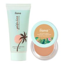 Ilana Soft Blur India Cream Concealer & Foundation with SPF 50, 5gm & Golden Hour : Shimmering Makeup Primer + Strobe Cream, 50ml