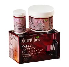 NutriGlow Wine Bleach Cream For Blemish Free Fairer Complexion, 43gm
