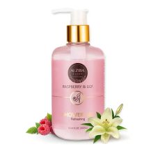 Alziba Cares Raspberry & Lily Refreshing Shower Gel Body Wash, 300ml