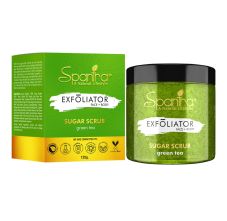 Spantra Green Tea Sugar Scrub For Exfoliator Face & Body, 125gm