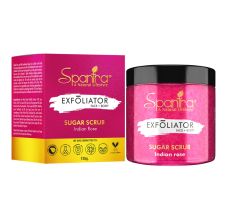 Spantra Indian Rose Sugar Scrub For Exfoliator Face & Body, 125gm