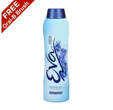 Eva Fresh Flower Shower Perfumed Talc, 100gm With Free Assorted Oral B Brush