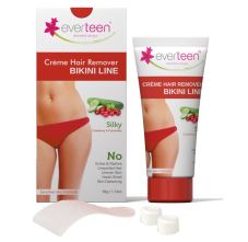 everteen Silky Bikini Line Hair Remover Creme With Cranberry & Cucumber, 50gm