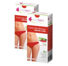 Silky Bikini Line Hair Removal Cream with Cranberry and Cucumber 50 gm * 2