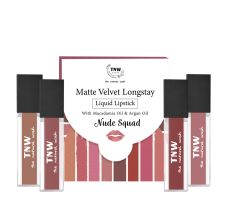 TNW - The Natural Wash Matte Velvet Longstay Liquid Lipstick Mini - Nude Squad, 4.8ml