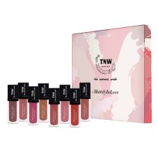 TNW - The Natural Wash Matte Velvet Longstay Liquid Lipstick With Macadamia Oil And Argan Oil - Set Of 8, 5ml Each 