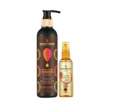 Fenusmooth Frizzy Hair Treatment Ayurvedic Shampoo + Hair Serum Combo