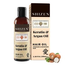 SHIZEN Bio Cosmetics By Nature Keratin & Argan Hair Oil, 100ml