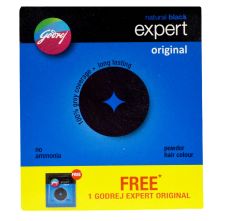 Godrej Expert Original Powder Hair Colour - Pack Of 10 + 1 Free Godrej Expert original, 3gm Each