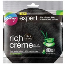 Godrej Expert Black Brown 3.00 - Creme Hair Colour, 20gm + 20ml