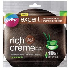 Godrej Expert Natural Brown 4.00 Creme Hair Colour, 20gm + 20ml