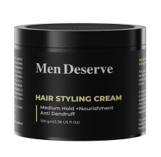 Men Deserve Hair Styling Cream For Medium Hold + Nourishment, 100gm