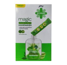 Godrej Protekt Mr.Magic Powder To Liquid Handwash - Empty 1 Bottle + 1 Refill, Combo