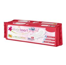 everteen Xl Sanitary Napkin Pads With Neem And Safflower, Cottony-soft Top Layer For Women, 20 Pads