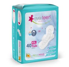 everteen XXl Sanitary Napkin Pads With Neem And Safflower, Cottony-dry Top Layer For Women, 40 Pads
