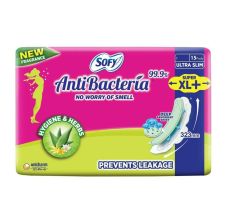 Sofy Anti Bacteria Ultra Slim Super Xl+, 15Pads