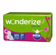 Wonderize Ultra Dry XL Size Sanitary Napkins, 30 Pads