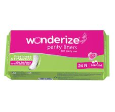 Wonderize Scented Panty Liners For Daily Use, 24 Liners