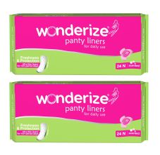 Wonderize Scented Panty Liners For Daily Use - Pack Of 2, 48 Liners