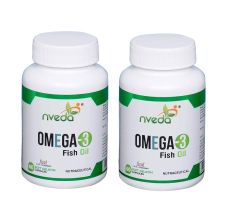 Nveda Omega 3 Fish Oil - 1000mg Omega 3 - Pack of 2, 120 Softgelatin Capsules