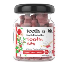 teeth-a-bit Kids Multi-Protection Cherry Vanilla Mint Tooth Bits, 60 Count