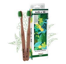 The Pledge Therapeutic Anti-Plaque Neem Toothbrush For Adults With Slim Handle