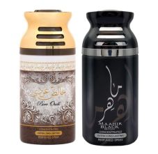 Lattafa Pure Oudi & Maahir Black Concentrated Extra Long Lasting Perfumed  Deodorant, 250ml Each
