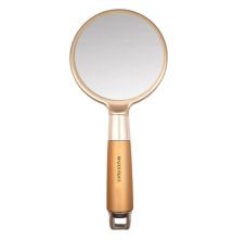 Gold Finished Handle Mirror For Makeup