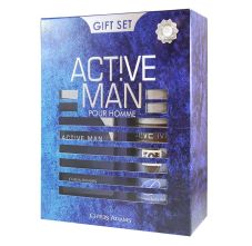 Chris Adams Active Man Eau De Parfum 100ml & Deodorant Body Spray, 200ml Gift Set