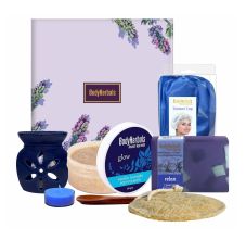 BodyHerbals Lavender And Vanilla Bath & Body Care Spa Gift Set For Women, Set Of 6 Pcs