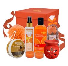 BodyHerbals Orange Essentials Skin Care Gift Set For Women And Men, Set of 7 Pcs
