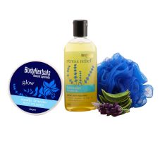 BodyHerbals Brightening Kit - Lavender Body Polisher And Body Wash, Combo
