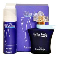 Rasasi Blue Lady Eau De Toilette Spray & Parfum, combo