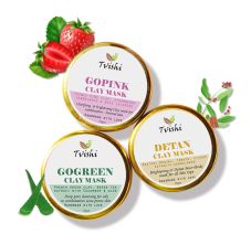 Trial Pack - Clay Mask (Go Green Clay Mask, Go Pink Clay Mask, Detan Clay Mask), Kit