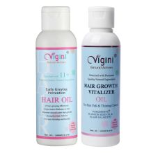 Early Greying Prevention Hair Oil + Hair Growth Vitalizer Oil Enriched With Premium Quality Natural Ingredients