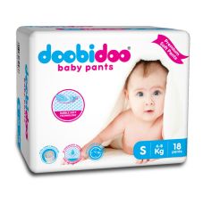 Doobidoo Baby Pants - Small Size Diapers, 18 Pants