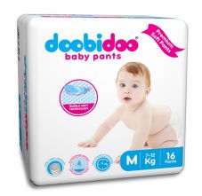 Doobidoo Baby Pants - Medium Size Diapers, 16 Pants