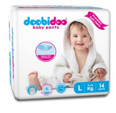Doobidoo Baby Pants - Large Size Diapers, 14 Pants