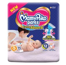 MamyPoko Pants Extra Absorb S, 15 Pants