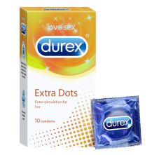 Durex Extra Dots Condoms,10 Pieces