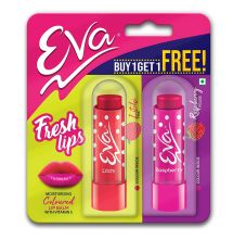 Eva Lips B1G1 Lichi Pink + Raspberry Rouge Lip Balm, 4.5gm Each