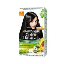 Garnier Color Naturals Crème hair color, Shade 1 Natural Black, 70ml + 60gm