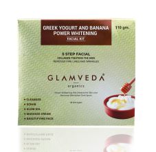 Glamveda Greek Yogurt & Banana Power Brightening Facial Kit, 110gm