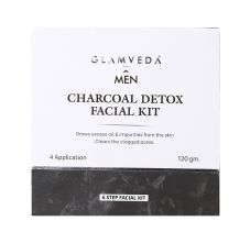 Glamveda Men Charcoal Detox Facial Kit, 120gm