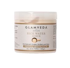 Glamveda Rice Water Brightening Face Scrub, 100gm