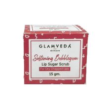 Glamveda Softening Bubblegum Lip Sugar Scrub For Tanned, Dry & Pigmented Lips, 15gm
