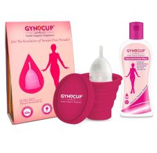 Menstrual Cup For Women | Transparent + Natural Intimate Wash + Sterilizer Container