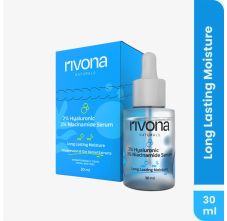 Rivona Naturals 2% Hyaluronic Acid and 3% Niacinamide Serum - 30ml | Hydrates, brightens and reduces pores | Vegan & Dermatologically Tested - 30ml