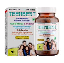 HealthBest Teenbest Multivitamin & Minerals Supplement for Teenagers, 60 Tablets